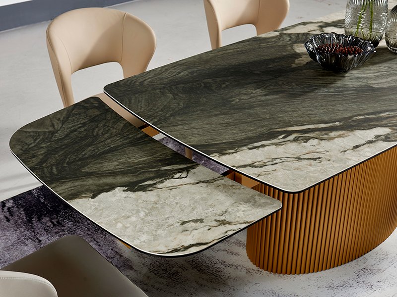 DT9063 dining table with extendable ceramic tabletop
