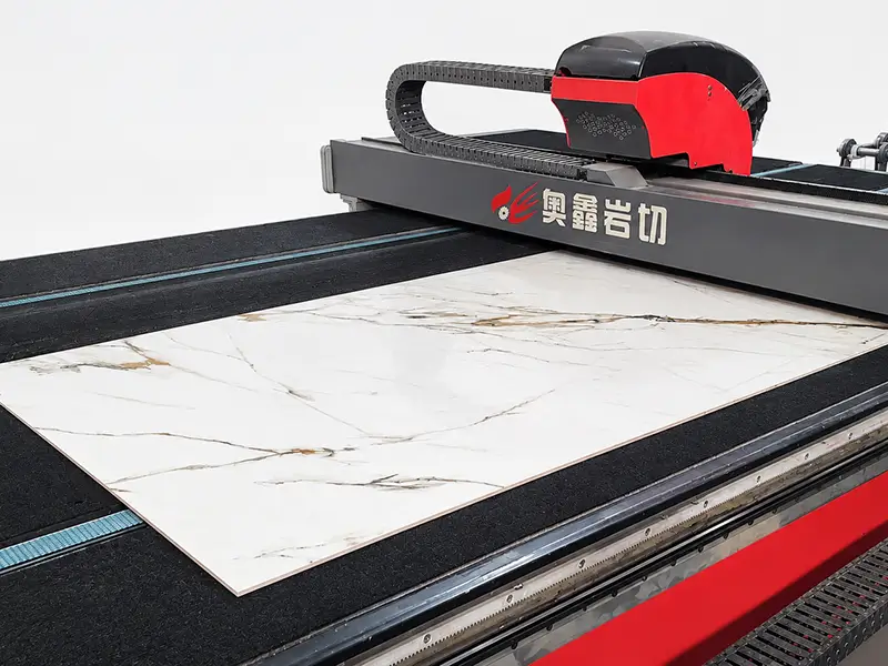 ceramic tabletop CNC cutter in workshop