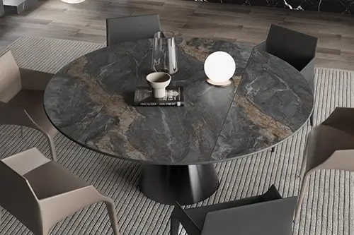 coffee table with ceramic tabletop